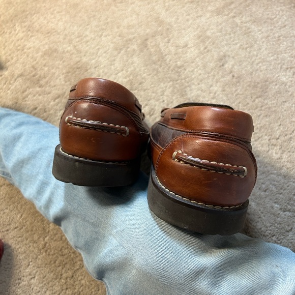 Men's Brown Leather L L Bean Loafers - Picture 5 of 5